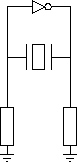 Functional diagram of a Pierce oscillator